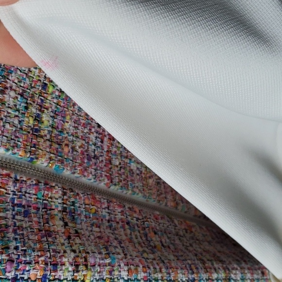 Carlisle Collection multi color knit full zip crop jacket white sleeves R $645 - Picture 7 of 13